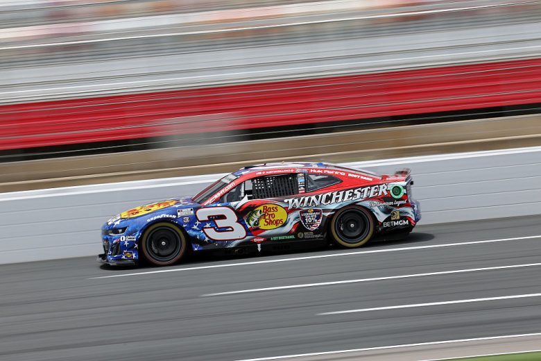 Austin Dillon drives at Charlotte.