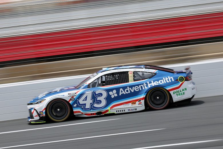 Erik Jones drives at Charlotte.
