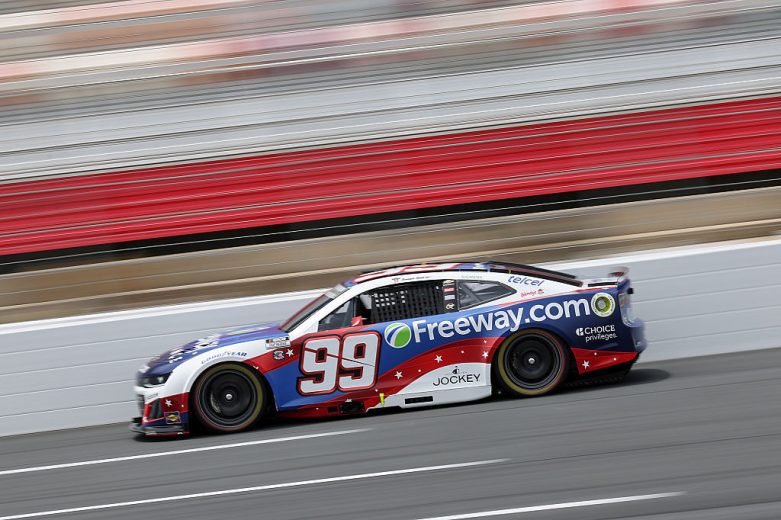 Daniel Suárez drives at Charlotte.