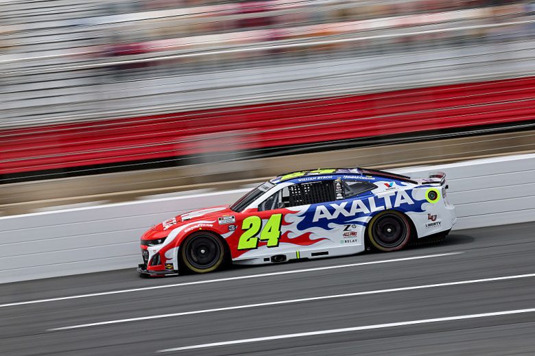 William Byron drives at Charlotte.