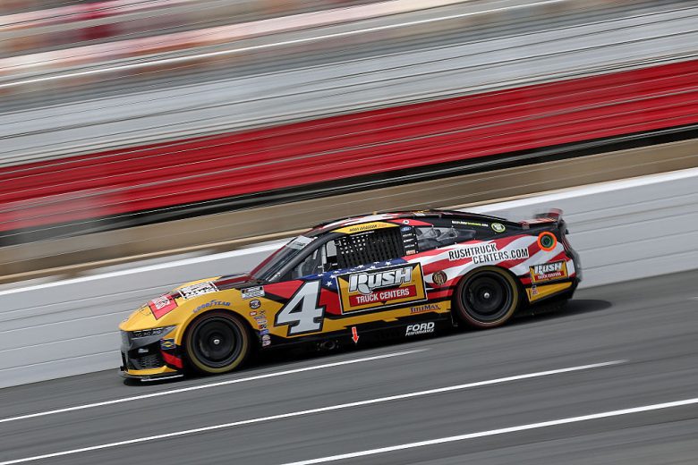 Noah Gragson drives at Charlotte.