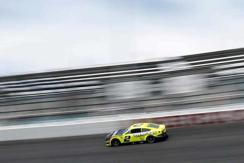 Austin Cindric drives at Charlotte.