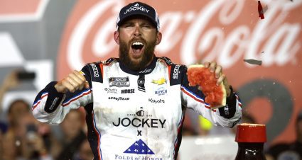 Ross Chastain overtakes William Byron late to win Coca-Cola 600 at Charlotte