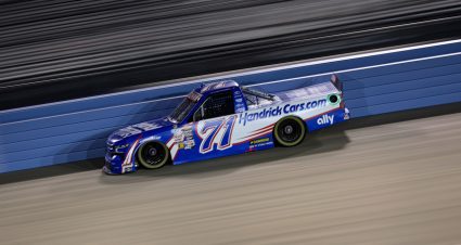 Rajah Caruth drives in a NASCAR Craftsman Truck Series event at Nashville.