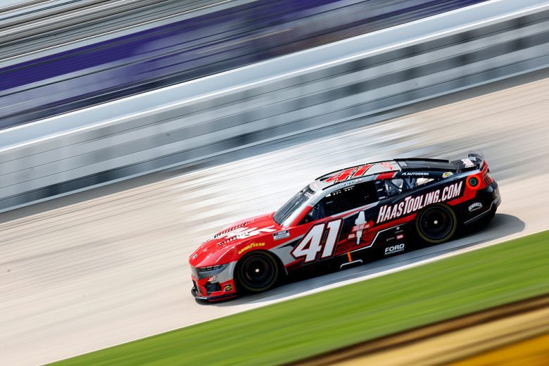 Cole Custer drives at Nashville.