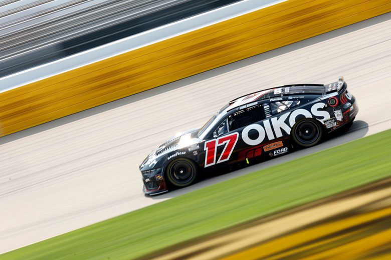Chris Buescher drives at Nashville.