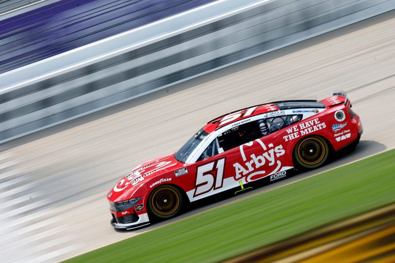 Cody Ware drives at Nashville.