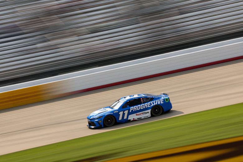 Denny Hamlin drives at Nashville.