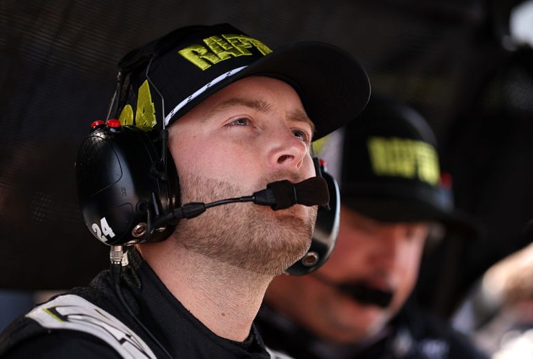 William Byron looks on at Michigan.