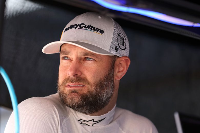 Shane van Gisbergen looks on at Michigan.
