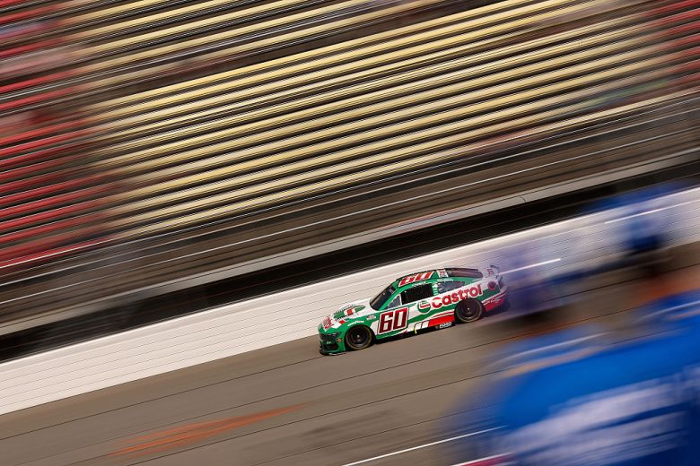 Ryan Preece drives at Michigan.