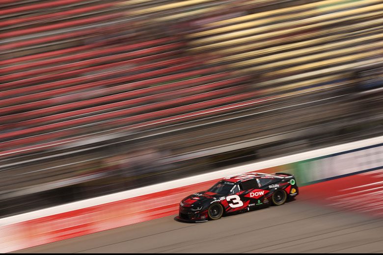 Austin Dillon drives at Michigan.