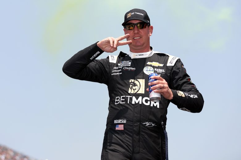 Kyle Busch poses for a photo.