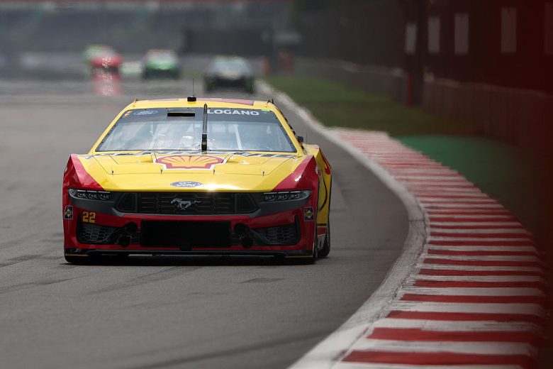 Joey Logano drives in Mexico City.