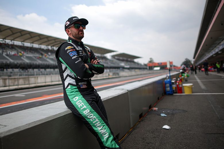 Austin Dillon looks on in Mexico City.