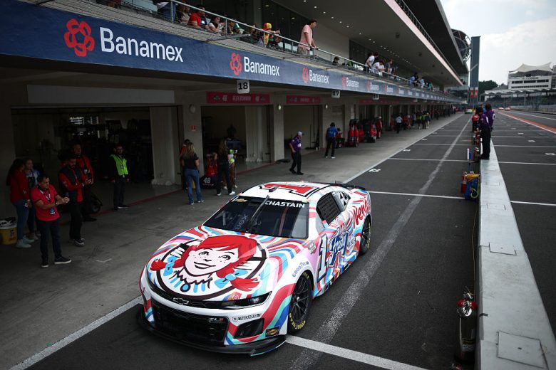 Ross Chastain on pit road in Mexico City.