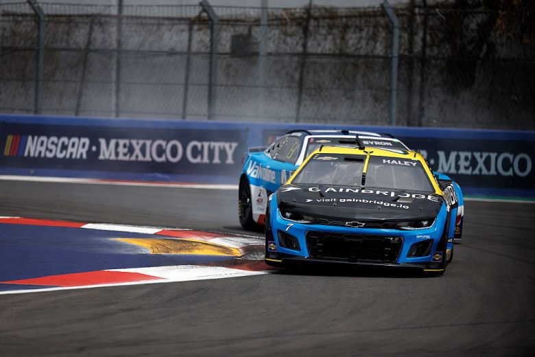 Justin Haley drives in Mexico City.