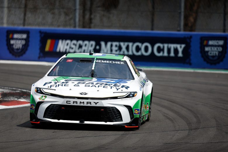 John Hunter Nemechek drives in Mexico City.