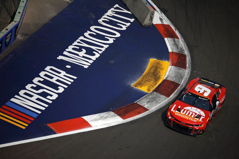 Chase Elliott drives in Mexico City.
