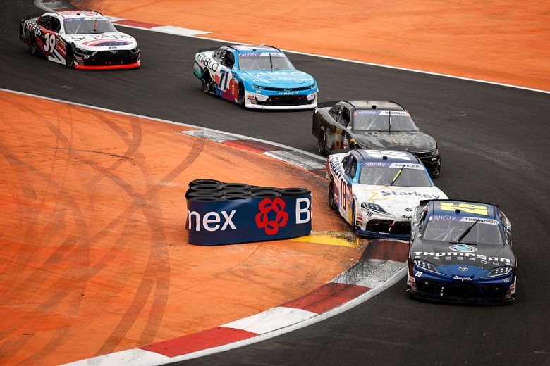 A general view of racing in Mexico City.