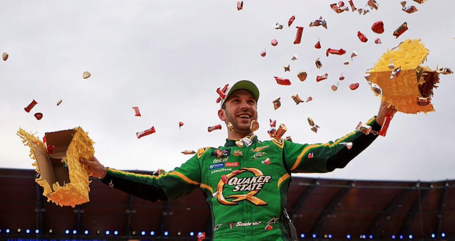 Daniel Suárez celebrates after winning in Mexico City.