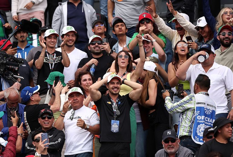 Fans celebrate in Mexico City.