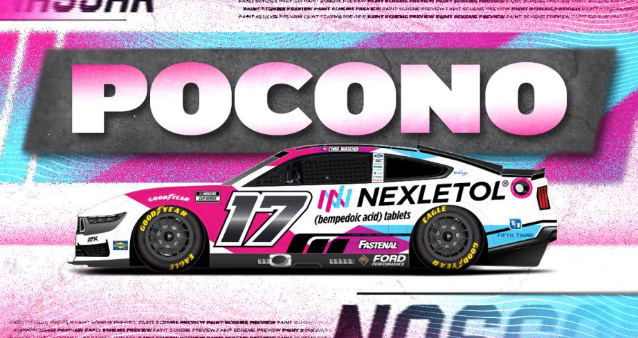 Paint Scheme Preview hero art for Pocono featuring the No. 17 car of Chris Buescher.