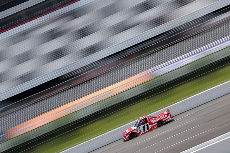 Corey Heim drives at Pocono.