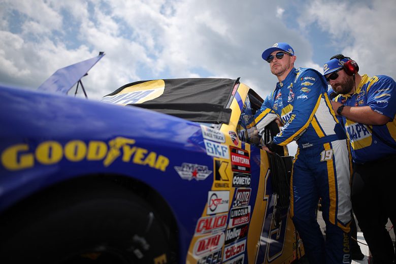Daniel Hemric looks on at Pocono