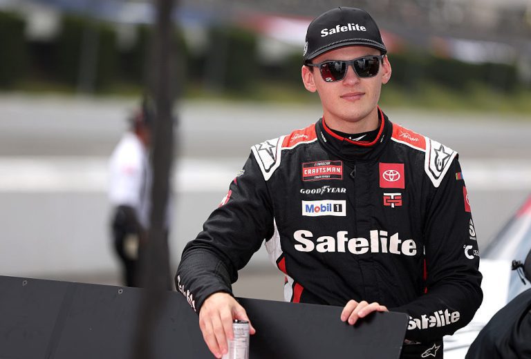 Corey Heim looks on at Pocono.