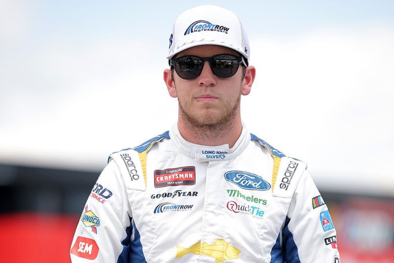 Chandler Smith looks on at Pocono.