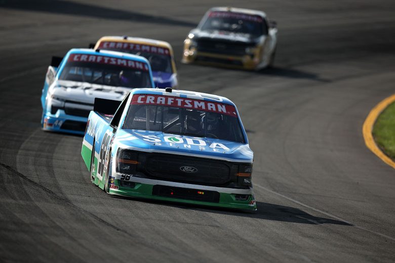 Ty Majeski drives at Pocono.