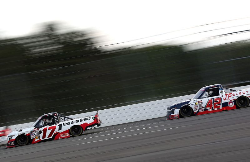 Gio Ruggiero and Matt Mills race at Pocono.