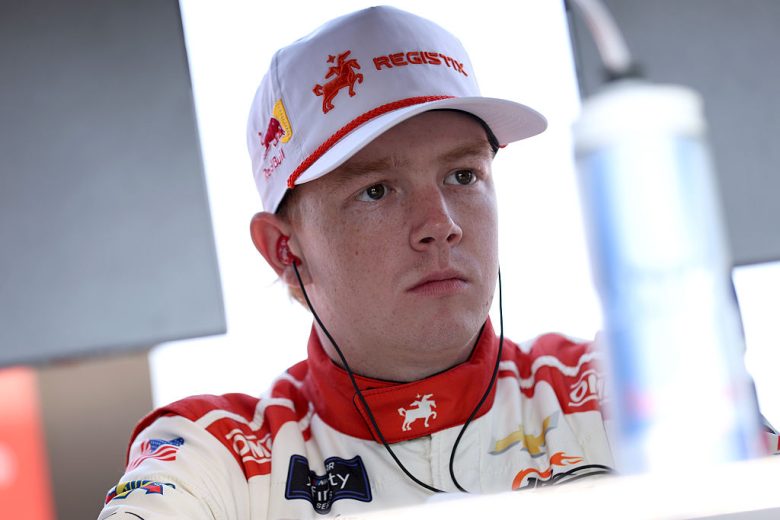 Connor Zilisch looks on at Pocono.