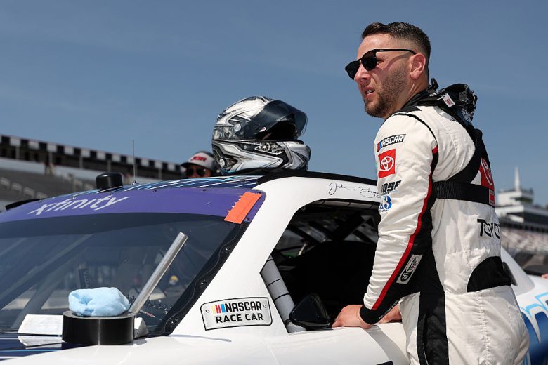 Justin Bonsignore looks on at Pocono.
