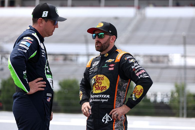 Kyle Busch and Austin Dillon chat at Pocono.