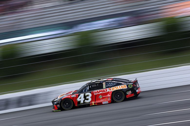 Erik Jones drives at Pocono.