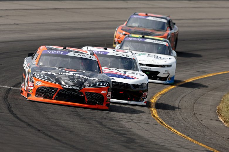 William Sawalich and others race at Pocono.