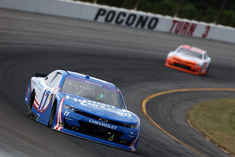 Chase Elliott drives at Pocono.