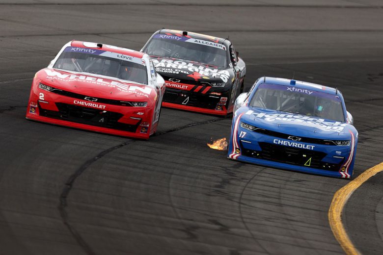 A general view of racing at Pocono.