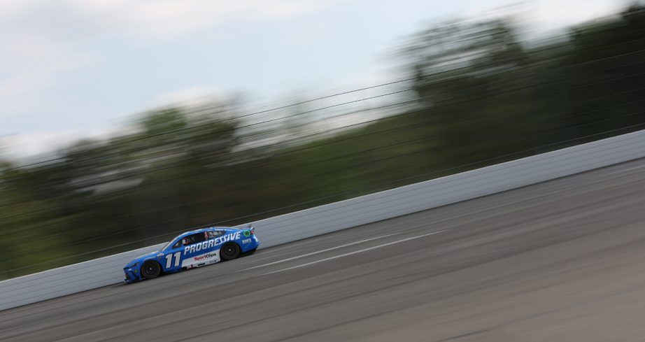 Denny Hamlin drives No. 11 Toyota at Pocono Raceway.