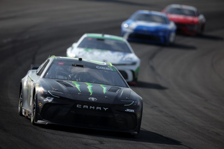 Ty Gibbs drives his No. 54 Joe Gibbs Racing Toyota during the Cup Series race at Pocono Raceway.