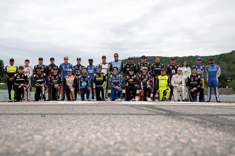 A general view of the drivers at Lime Rock.