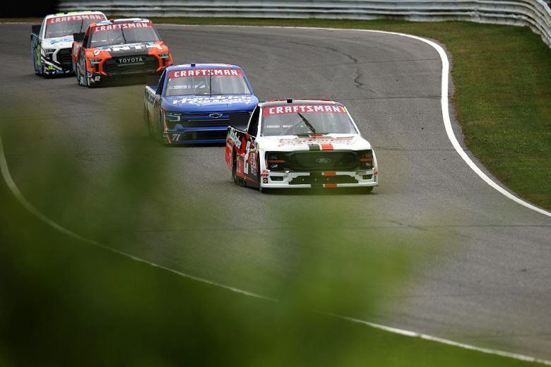 A general view of racing at Lime Rock.
