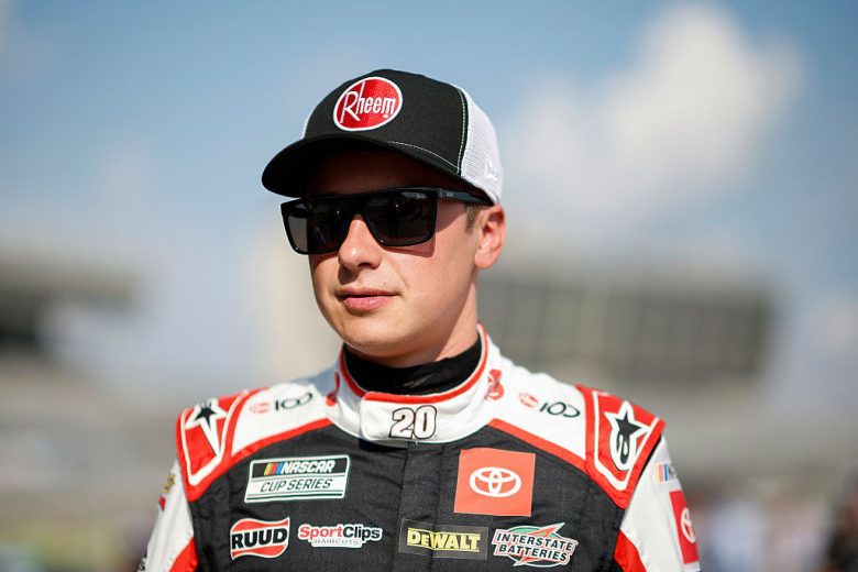 Christopher Bell looks on at EchoPark Speedway.