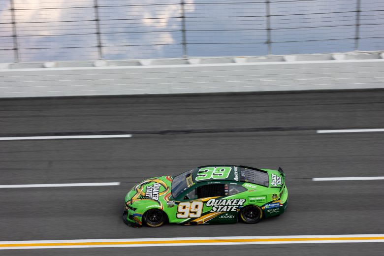 Daniel Suárez drives at EchoPark Speedway.