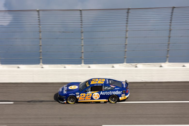 Joey Logano drives at EchoPark Speedway.