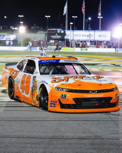 A look at Nick Sanchez's No. 48 Big Machine Racing Chevrolet following his NASCAR Xfinity Series win at EchoPark Speedway (formerly Atlanta Motor Speedway).