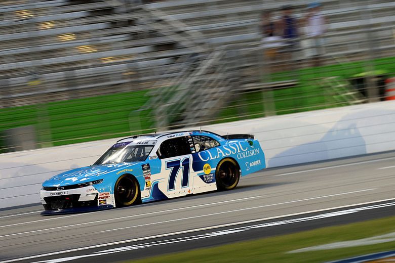 Ryan Ellis drives at EchoPark Speedway.