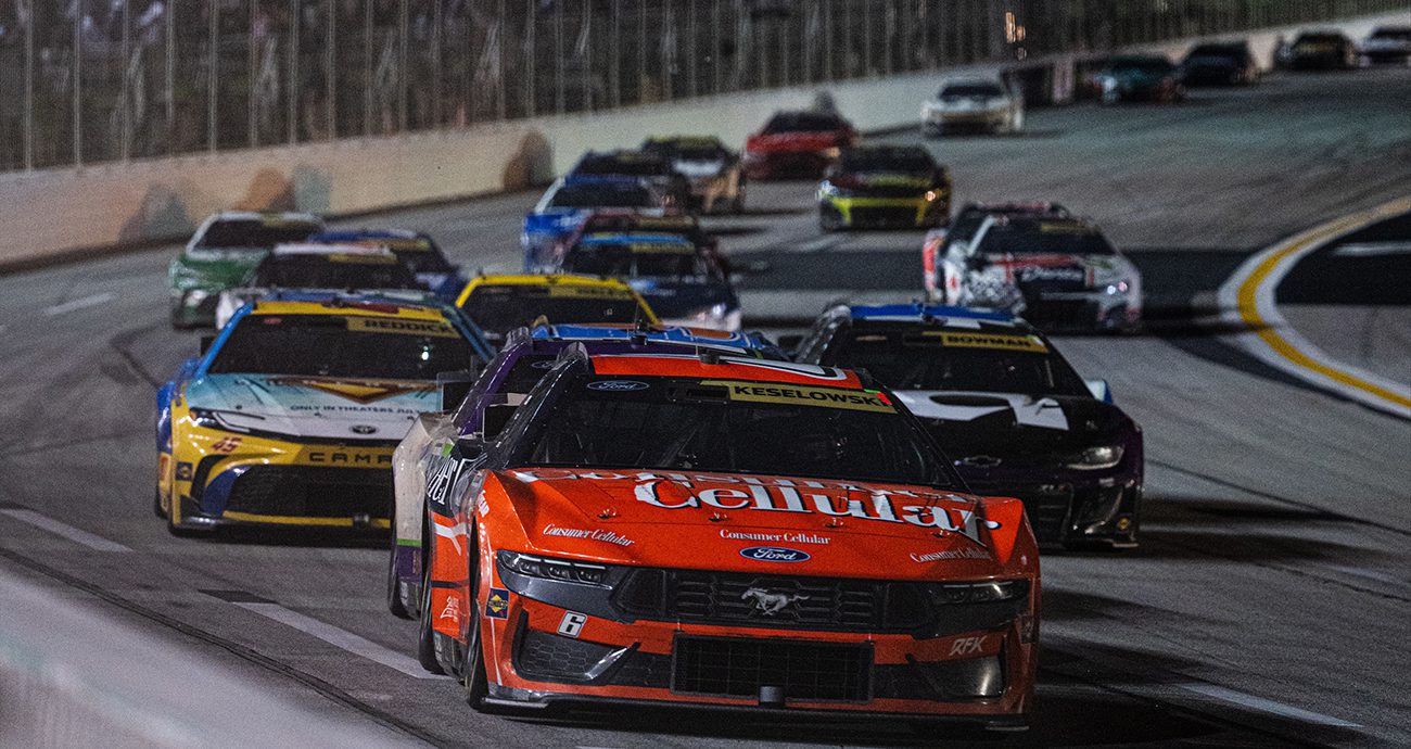 keselowski leads at atlanta
